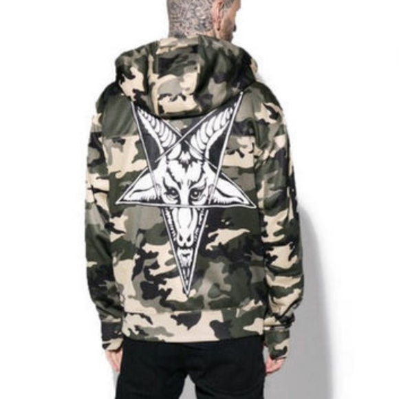 Blackcraft Cult Baphomet Camo Hoodie Jacket